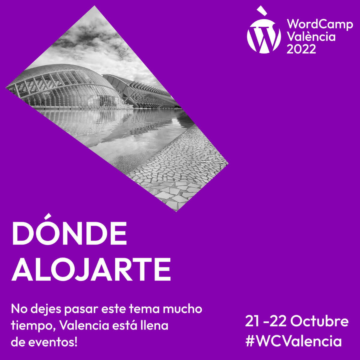 Dónde alojarse durante la WordCamp Valencia 2022