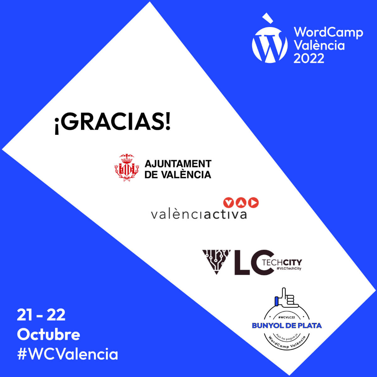 ¡Gracias Ajuntament de València, València Activa y VLC TechCity! 