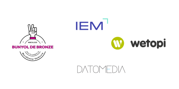Agradecimientos Iem, Datomedia, Wetopi WordCamp Valencia 2023