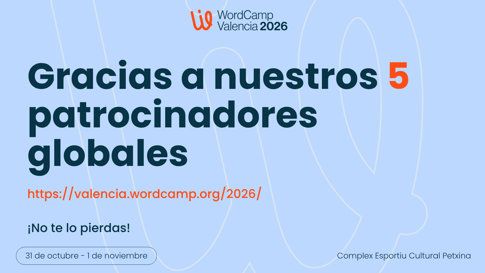 Los patrocinadores globales que apoyan WordCamp Valencia 2026
