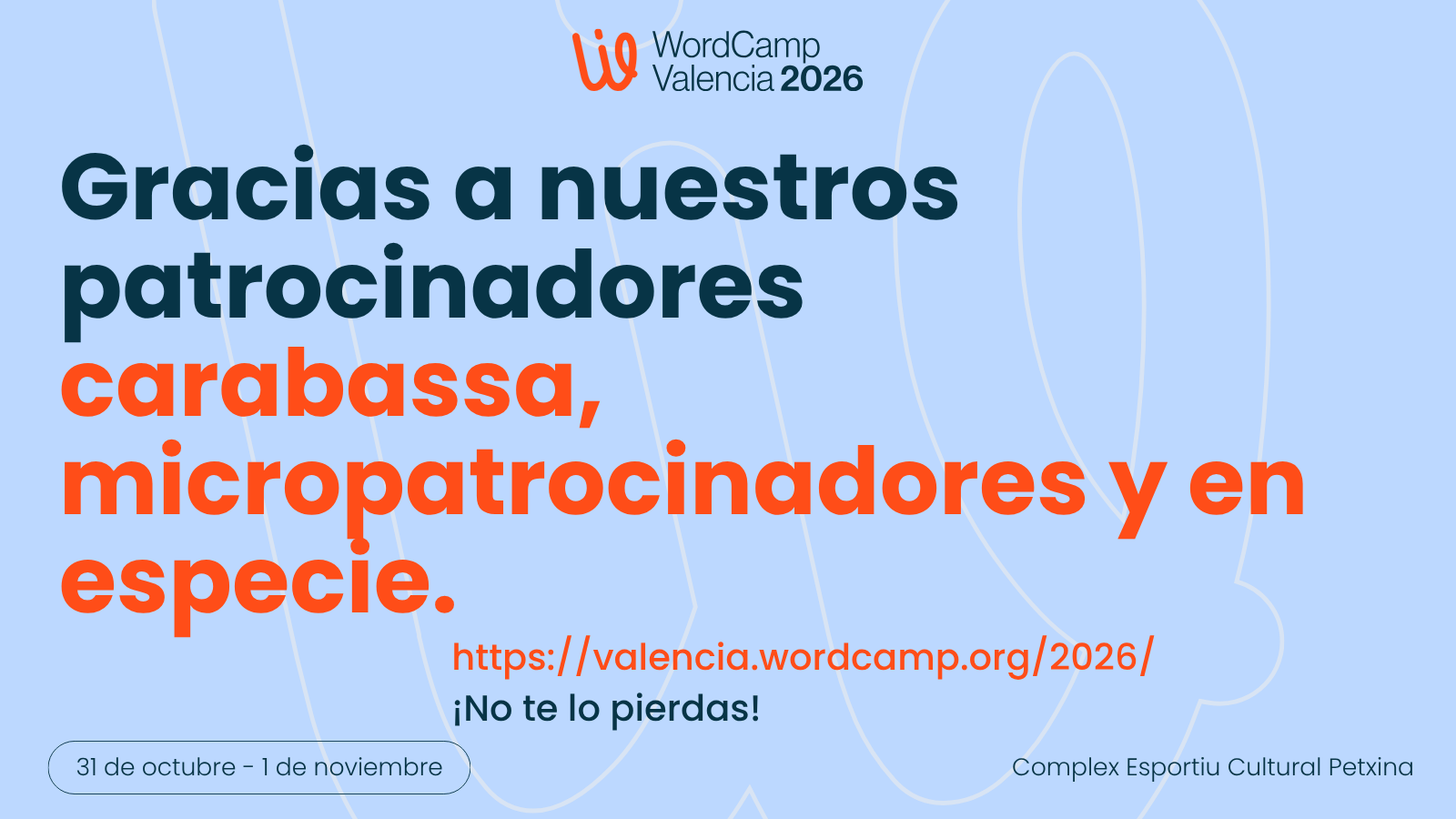 Nuestros patrocinadores Bunyol de Carabassa, Micro y en especie de WordCamp Valencia 2026